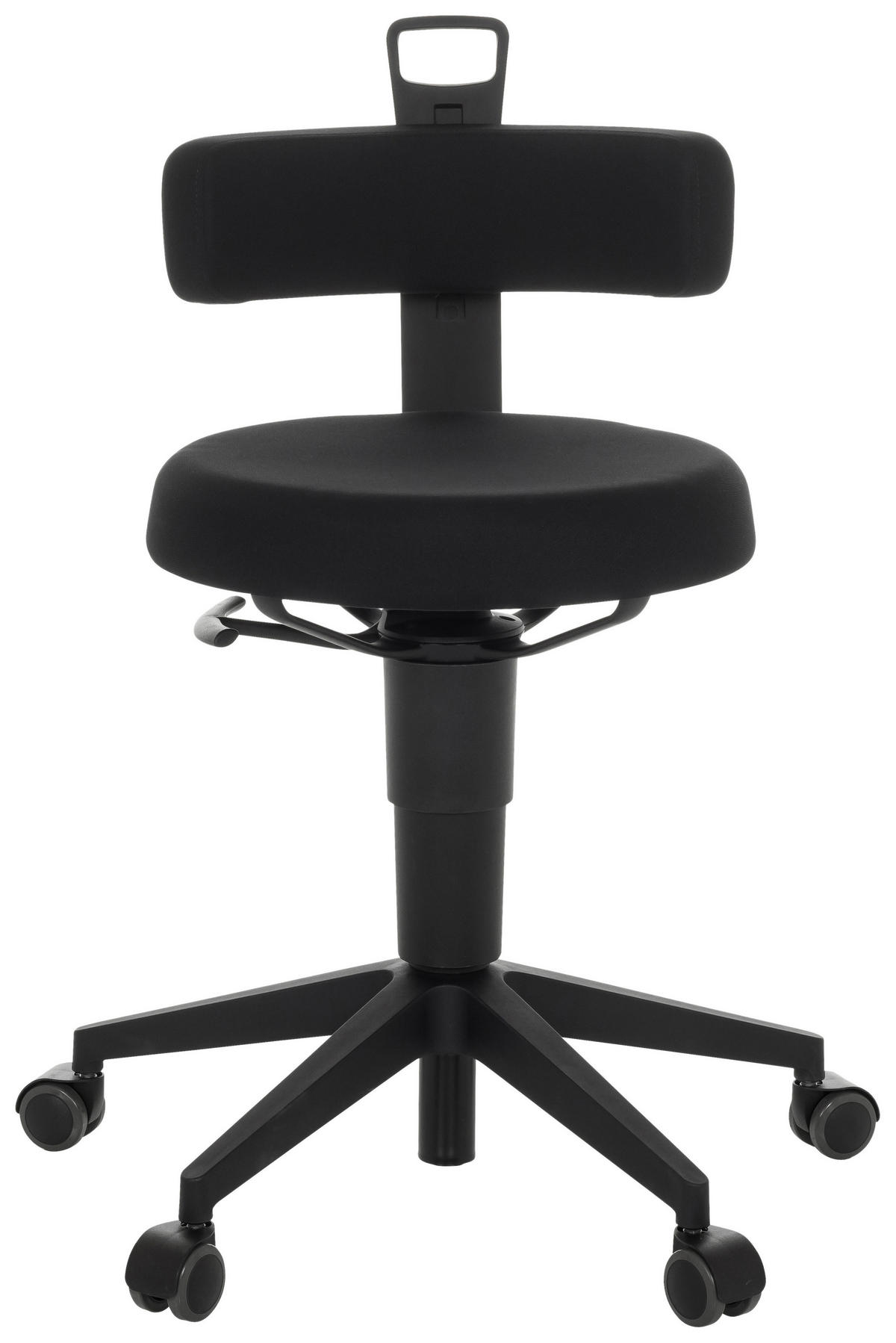 BÜROHOCKER 40/74-86/46 cm  - Schwarz, Basics, Kunststoff/Textil (40/74-86/46cm) - MID.YOU
