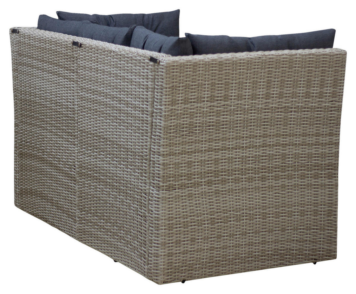 GARTENBANK 160/80/85 cm  in Grau, Dunkelgrau  - Dunkelgrau/Schwarz, MODERN, Kunststoff/Textil (160/80/85cm) - Ambia Garden