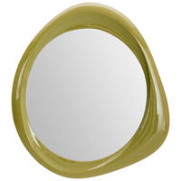 WANDSPIEGEL 71/80/4,3 cm    in Freiform  - Olivgrün/Grün, LIFESTYLE, Glas/Holzwerkstoff (71/80/4,3cm) - Novel