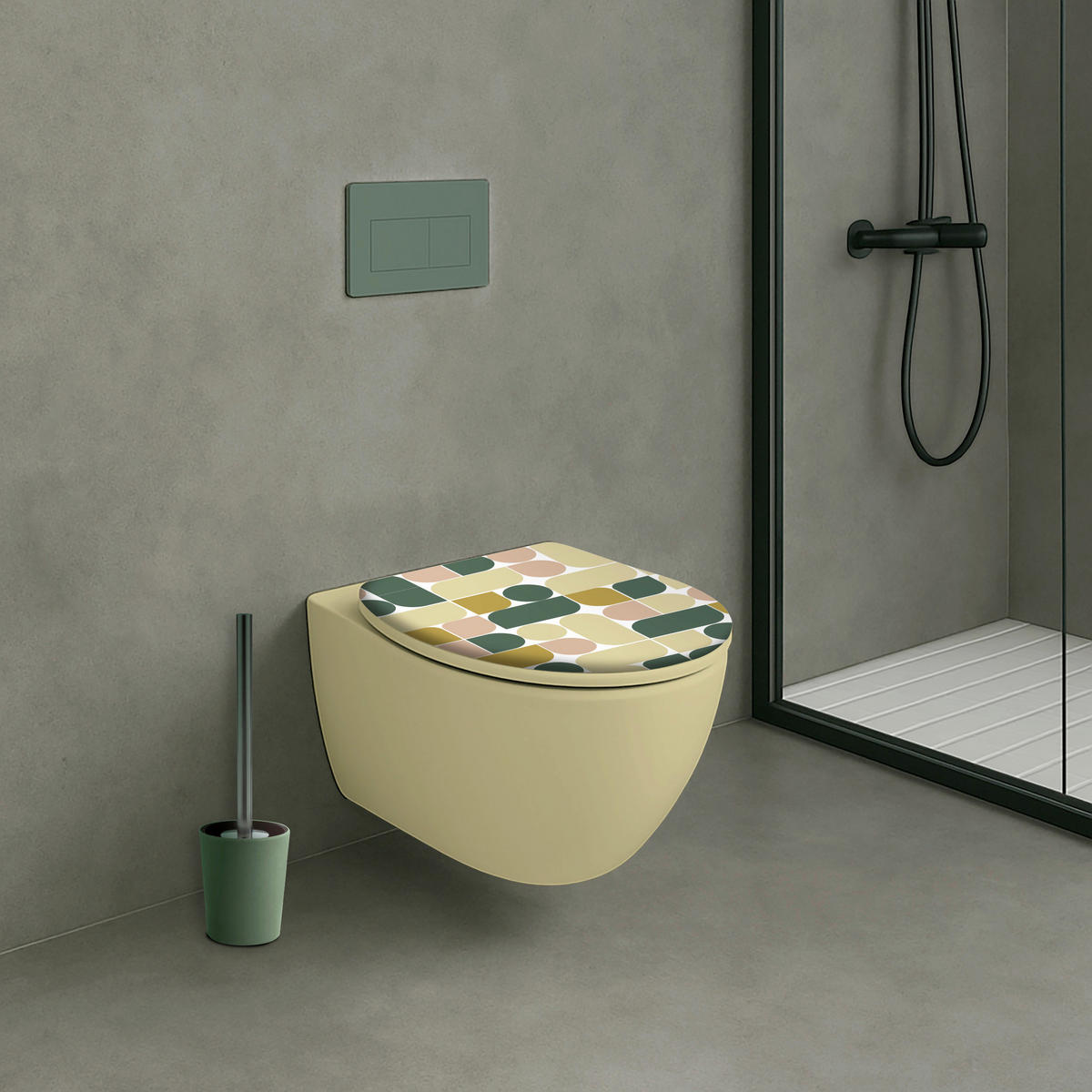 WC-SITZ Multicolor  - Multicolor, Basics, Holzwerkstoff (45/5.6/36cm) - MSV