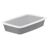 MATLÅDA 1,2 l  - klar/grå, Basics, plast (1,2cm) - Smart Store