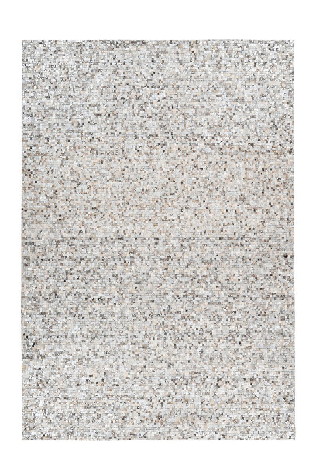 FLACHWEBETEPPICH 80/150 cm Finish 125 Grau / Silber Grau, Silberfarben  - Silberfarben/Grau, Basics, Leder/Textil (80/150cm) - Novel