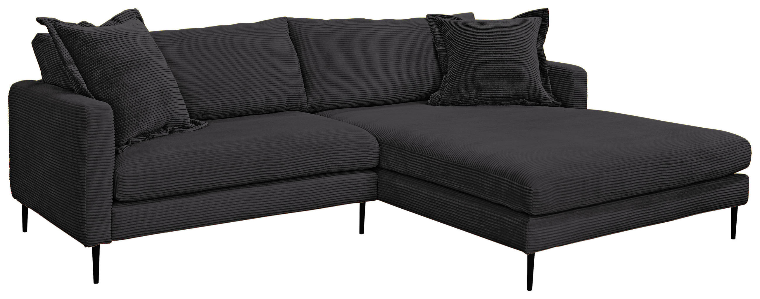 KUTNA GARNITURA tekstil  crna   - crna, Design, tekstil/metal (268/193cm) - P & B