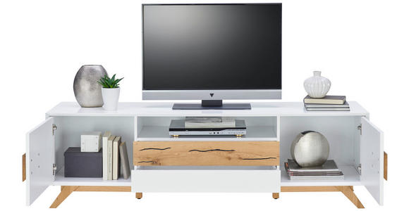 TV-ELEMENT 178/53,6/40 cm - Eichefarben/Weiß, Design, Holz/Holzwerkstoff (178/53,6/40cm) - Xora