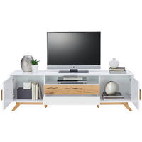 TV-ELEMENT 178/53,6/40 cm  - Weiss/Eichefarben, Design, Holz/Holzwerkstoff (178/53,6/40cm) - Xora