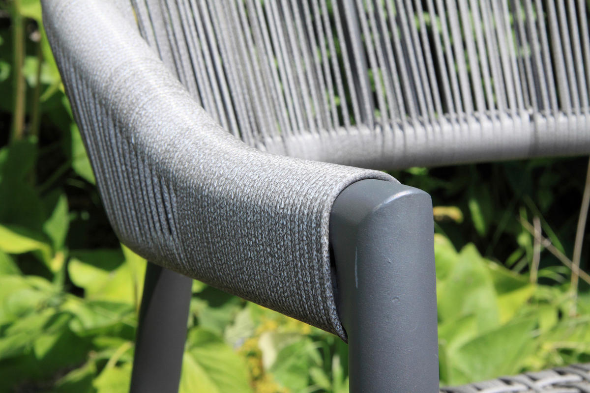 STAPELSESSEL in Metall, Kunststoff Graphitfarben, Dunkelgrau  - Dunkelgrau/Graphitfarben, Basics, Kunststoff/Metall (56/58/78cm) - Gardenson