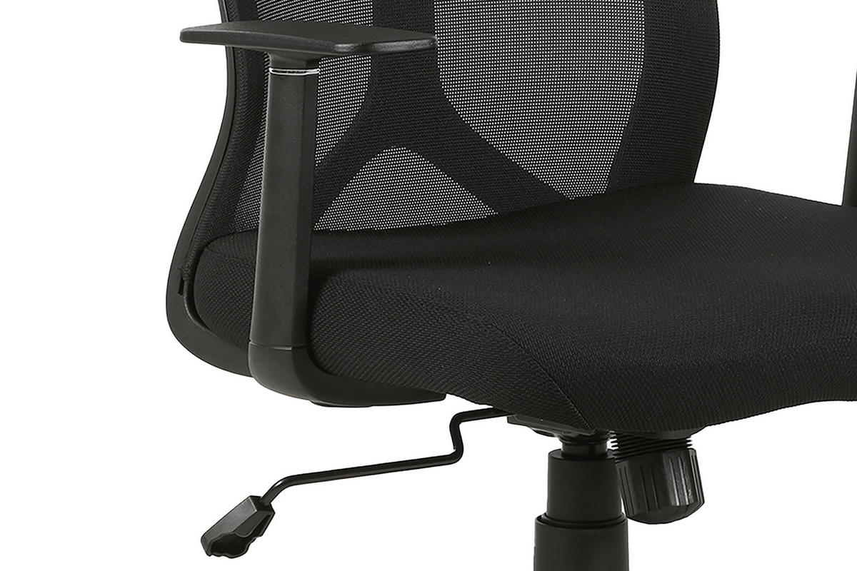DREHSTUHL  in Netz Schwarz  - Schwarz, MODERN, Kunststoff/Textil (61,5/91/51,5cm) - MID.YOU
