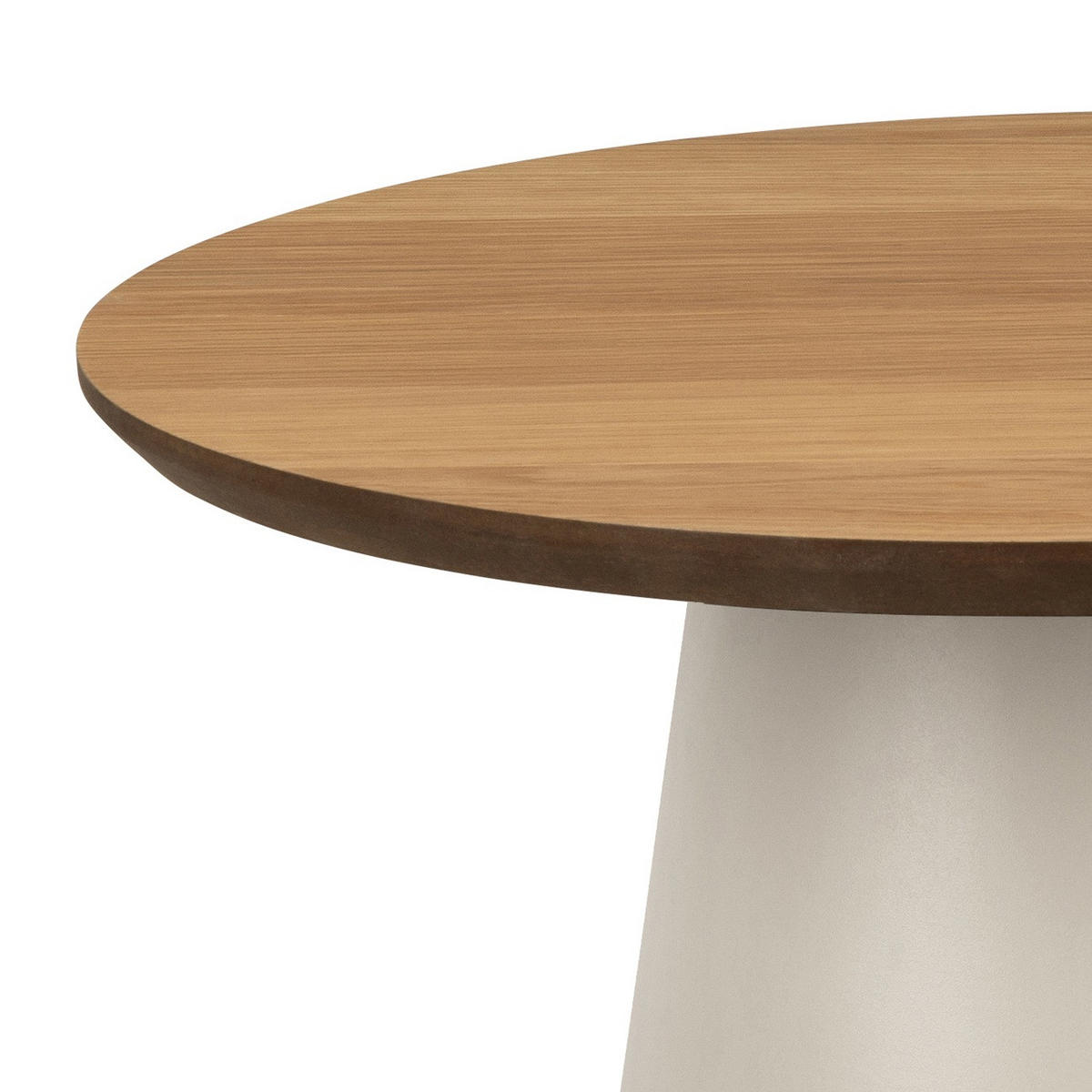 BEISTELLTISCH Grau, Eichefarben rund  - Eichefarben/Grau, Design, Holzwerkstoff/Metall (45/48cm)