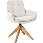 ARMLEHNSTUHL  in Cord  - Eichefarben/Weiß, Design, Holz/Textil (63/90/69cm) - Johann Jakob