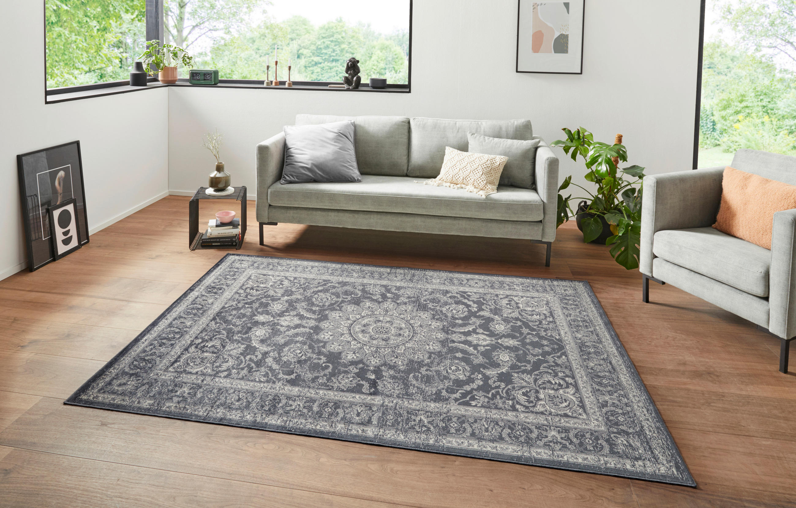 ORIENTTEPPICH 160/230 cm Oriental Anthrazit, Creme  - Anthrazit/Creme, Design, Textil (160/230cm)