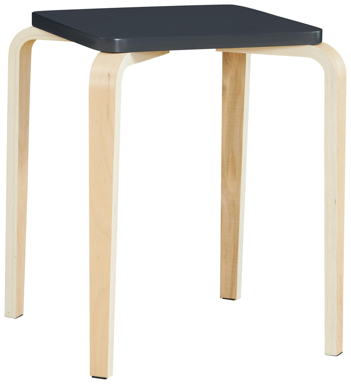 STAPELHOCKER Anthrazit, Naturfarben  - Anthrazit/Naturfarben, Basics, Holz (33/45/33cm) - Boxxx