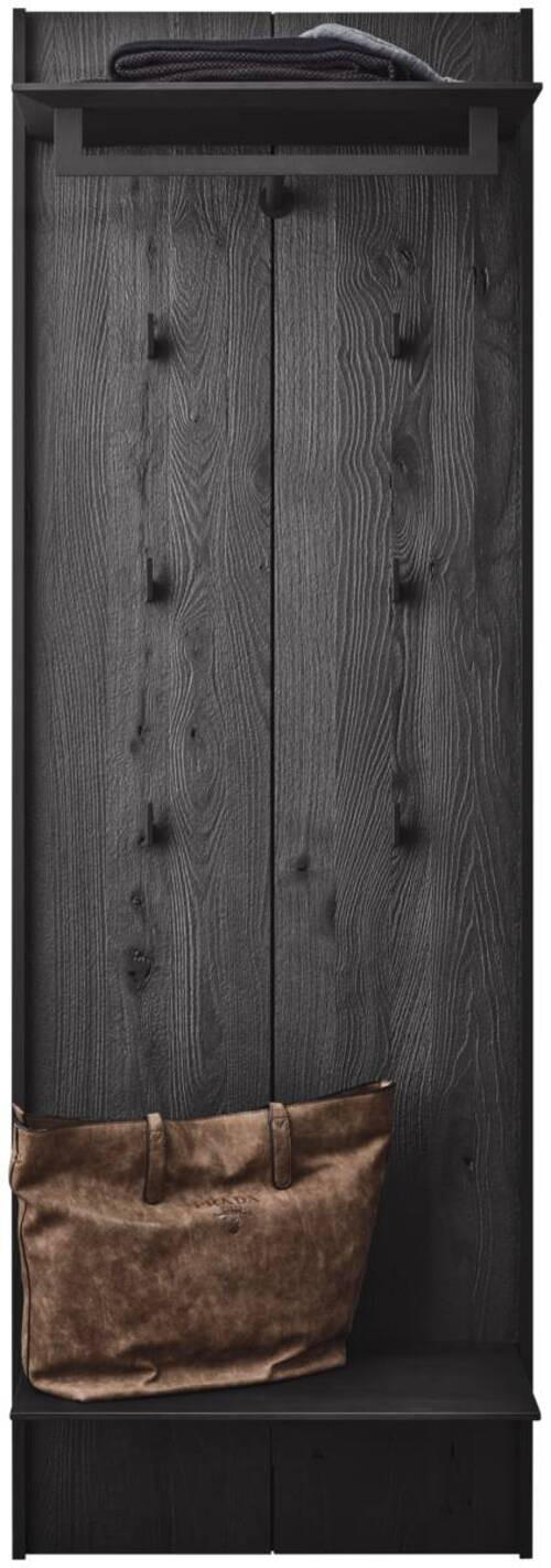 GARDEROBENPANEEL in 58/183/35 cm - Anthrazit, Design, Holz/Metall (58/183/35cm) - Johann Jakob