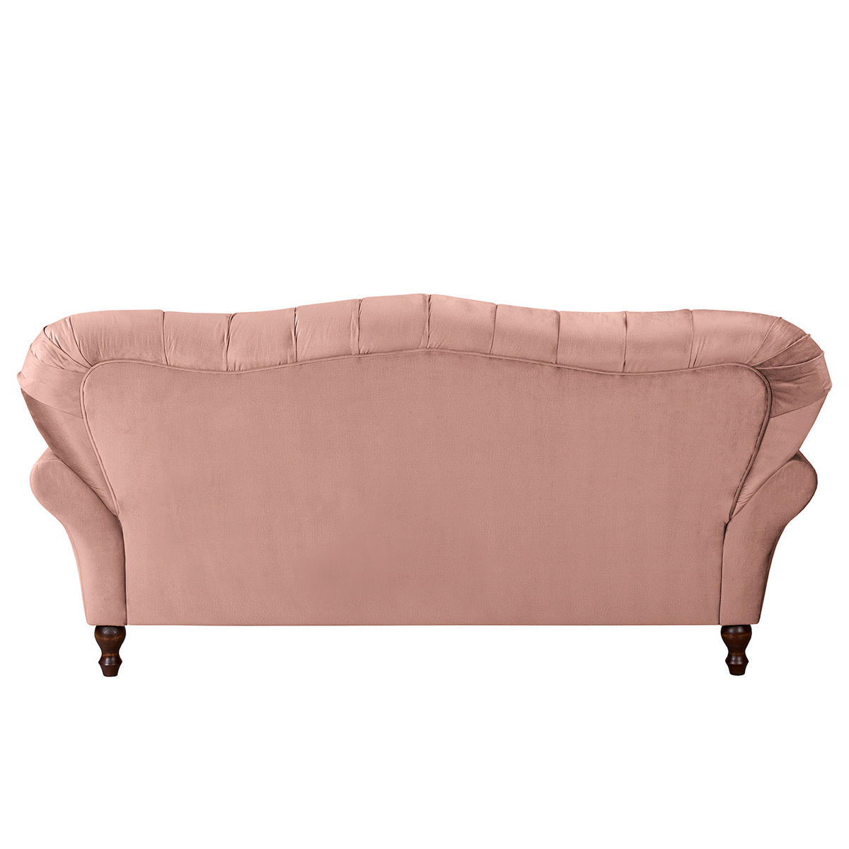 3-SITZER-SOFA Jersey in Velours Rot  - Dunkelbraun/Rot, Design, Holz/Textil (210/98/95cm) - P & B