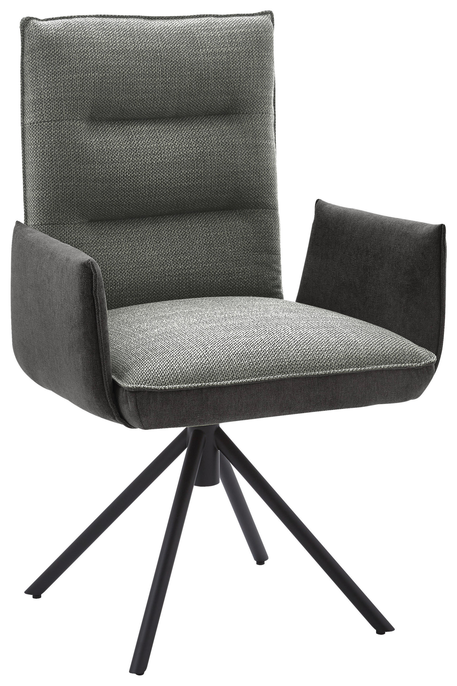ARMLEHNSTUHL  in Flachgewebe  - Dunkelgrau/Schwarz, Design, Textil/Metall (59/93/59cm) - Dieter Knoll
