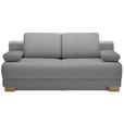 SCHLAFSOFA Grau  - Eichefarben/Grau, Design, Holz/Textil (200/93/102cm) - Novel