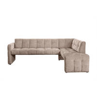 ROHOVÁ LAVICA, buk, béžová - čierna/béžová, Modern, drevo/kompozitné drevo (245/157cm) - Livetastic
