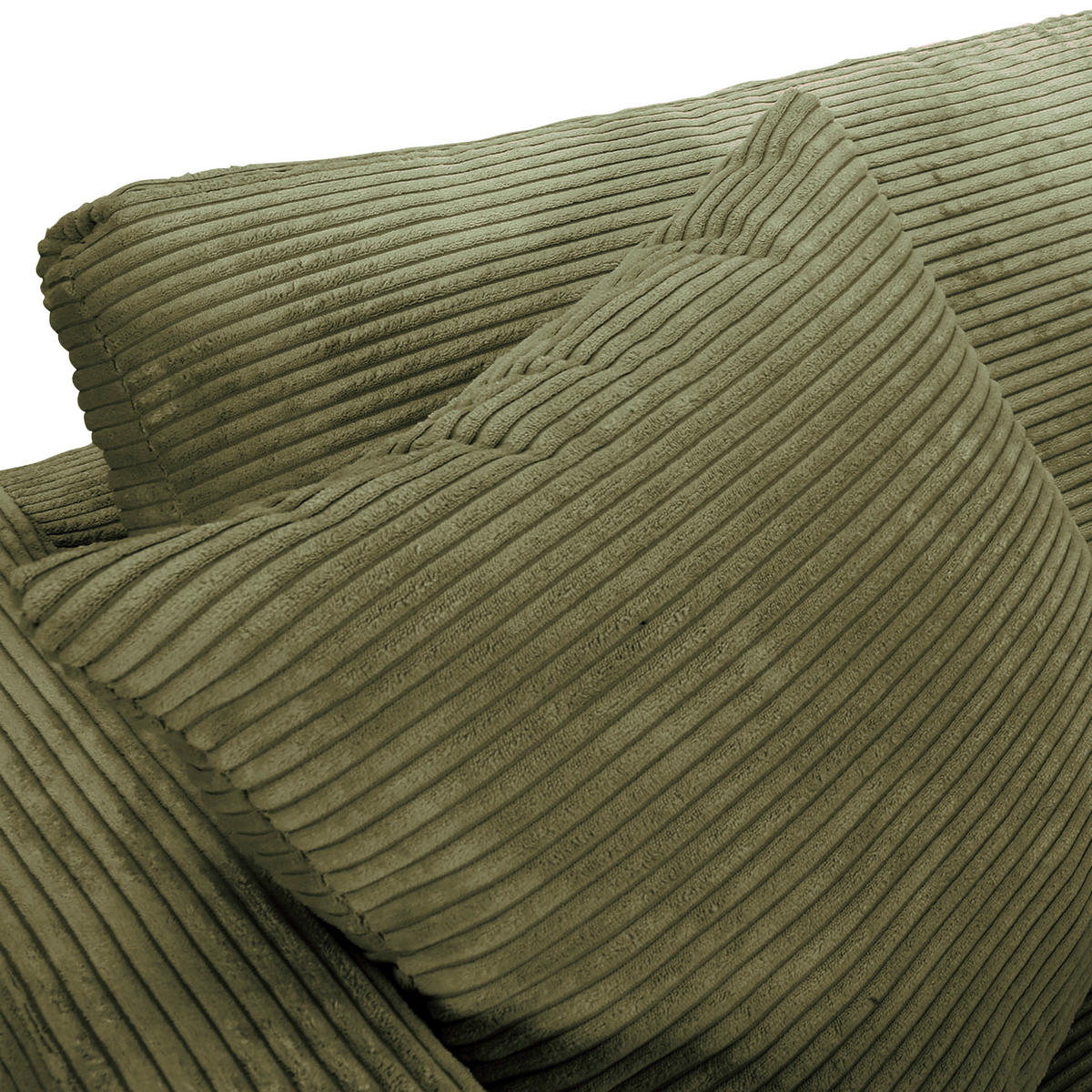 ECKSOFA Dunkelgrün Cord  - Dunkelgrün/Schwarz, KONVENTIONELL, Kunststoff/Textil (234/170cm) - Carryhome