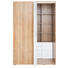 BEGEHBARER ECKSCHRANK 1-türig Eichefarben, Weiß - Eichefarben/Alufarben, Design, Holzwerkstoff/Metall (146,2/220,9/100,2cm) - Voleo