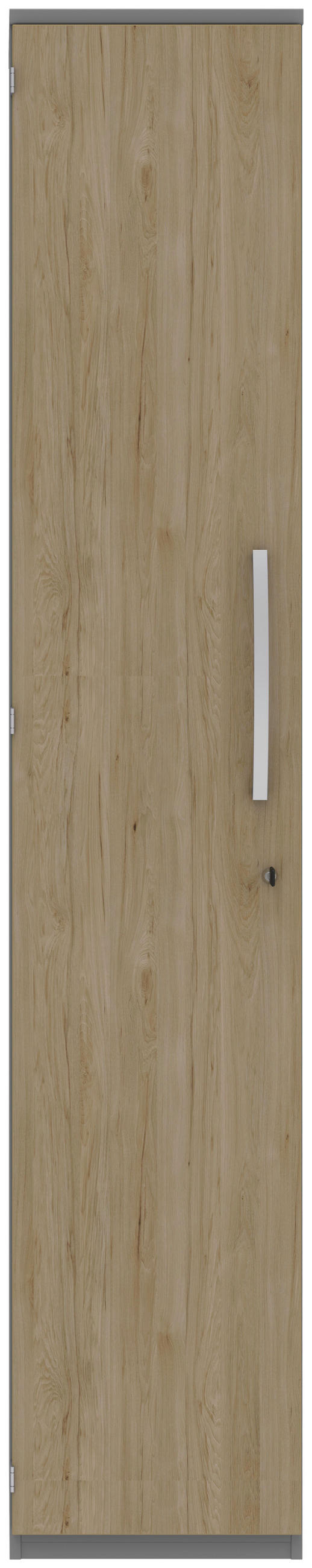 AKTENSCHRANK Grau, Eichefarben  - Eichefarben/Grau, KONVENTIONELL, Holzwerkstoff (40/217,4/43cm) - Moderano