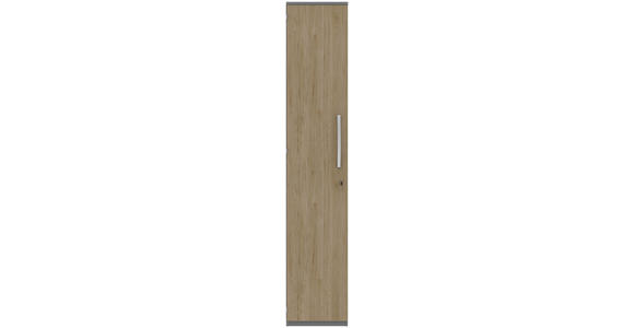 AKTENSCHRANK Eichefarben, Grau  - Eichefarben/Grau, KONVENTIONELL, Holzwerkstoff (40/217,4/43cm) - Moderano