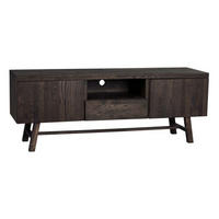 TV-BÄNK i massiv ek mörkbrun  - mörkbrun, Design, trä (160/60/45cm) - Rowico