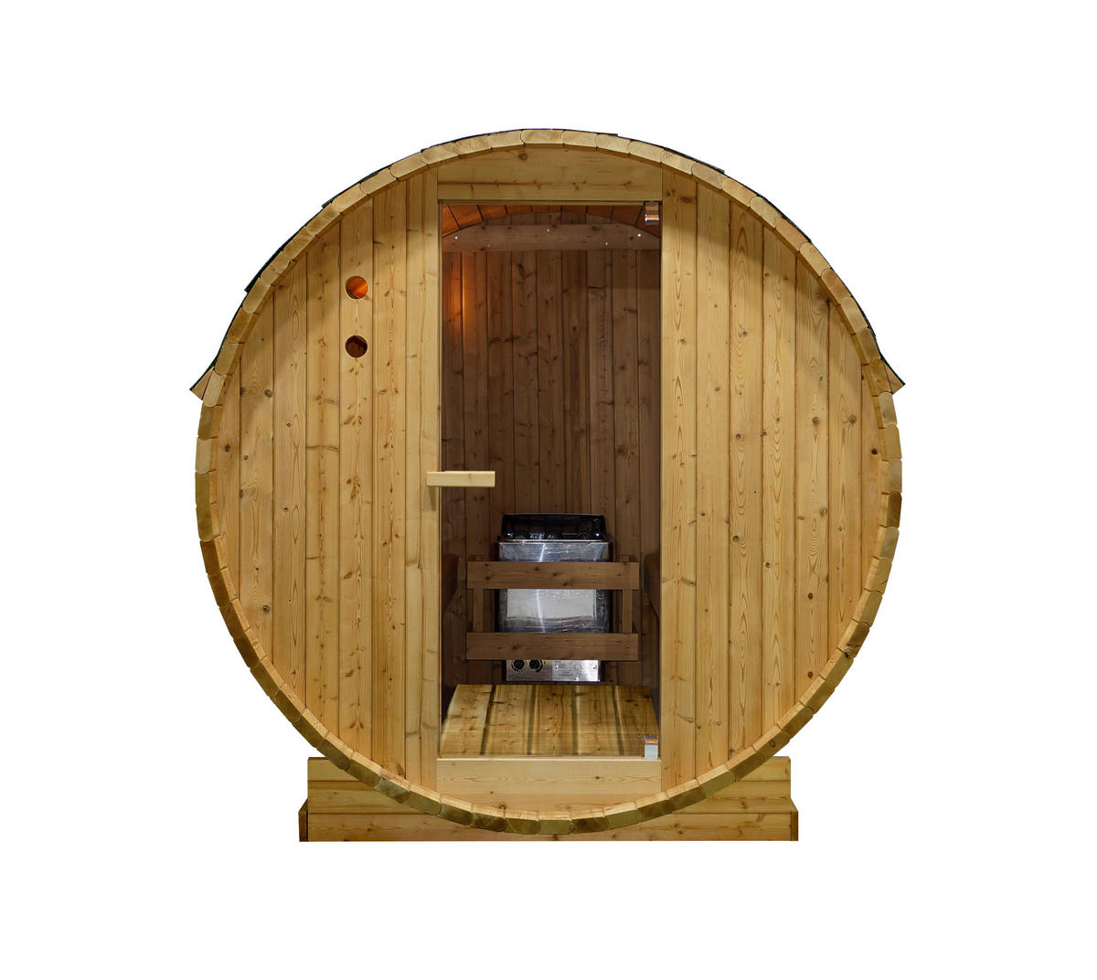 SUDOVÁ SAUNA - farba smreka, Konventionell, drevo/sklo (189/180/191,5cm) - Sanotechnik