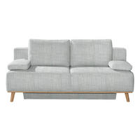 BOXSPRINGSOFA  mit Stoffauswahl, Rücken echt Grau  - Grau, Design, Holz/Textil (203/97/107cm) - Dieter Knoll