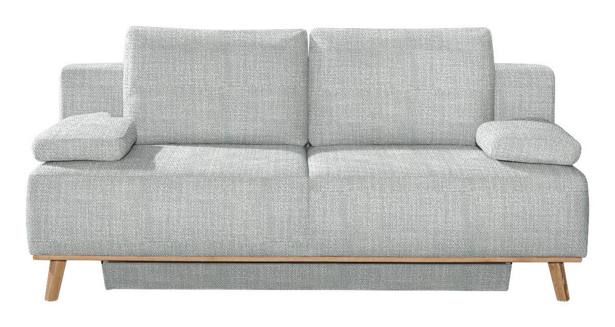 BOXSPRINGSOFA  mit Stoffauswahl, Rücken echt Grau  - Grau, Design, Holz/Textil (203/97/107cm) - Dieter Knoll