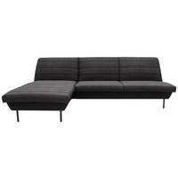ECKSOFA in Webstoff Anthrazit  168/274 cm  - Anthrazit/Schwarz, Design, Textil/Metall (168/274cm) - LOOKS by W.Joop