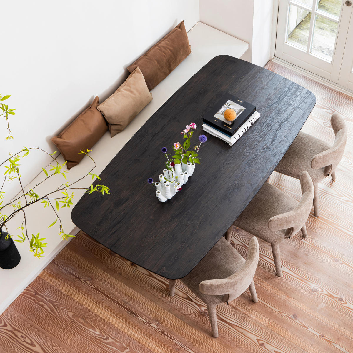 ESSTISCH rechteckig Dunkelbraun  - Dunkelbraun, Design, Holzwerkstoff (200/105/76cm) - Livetastic