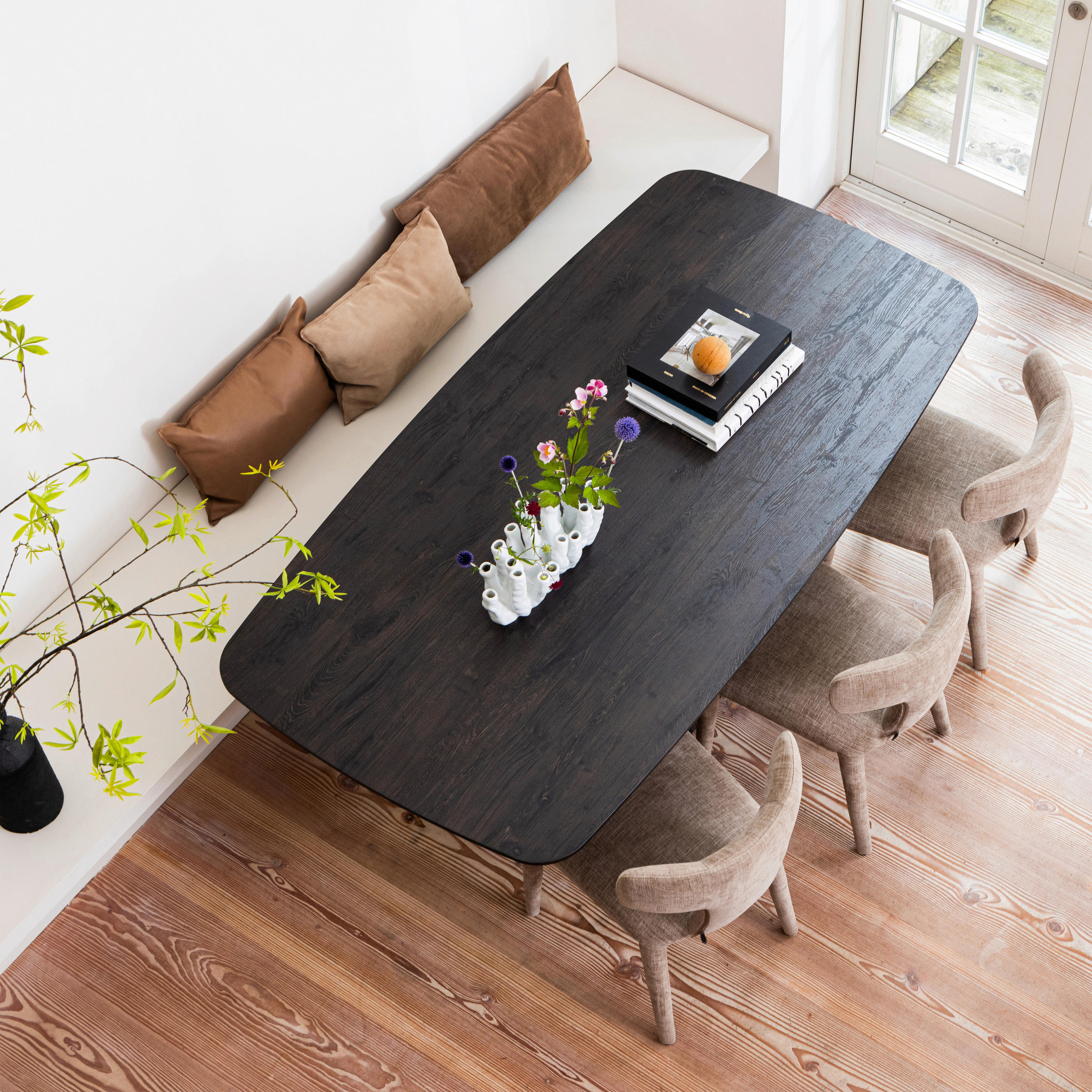 Thumbnail - Livetastic Esstisch Leah, Dunkelbraun, Holzwerkstoff, rechteckig, A-Form, 105x76x200 cm, Esszimmer, Tische, Esstische