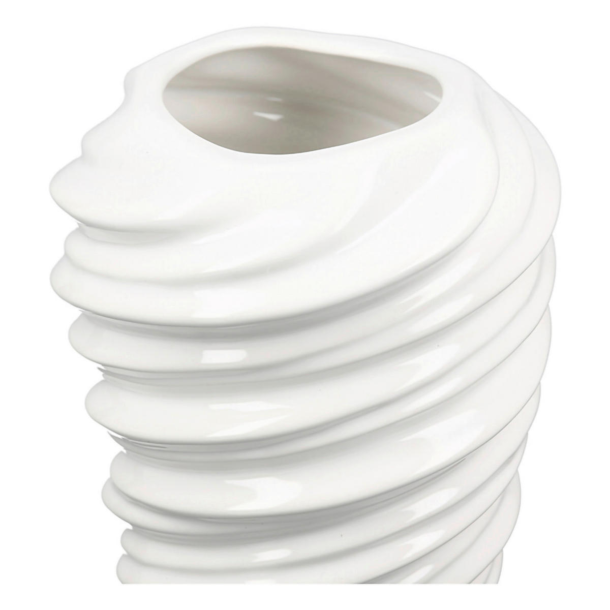 VASE Twist  - Weiß, Basics, Keramik (17/27cm)