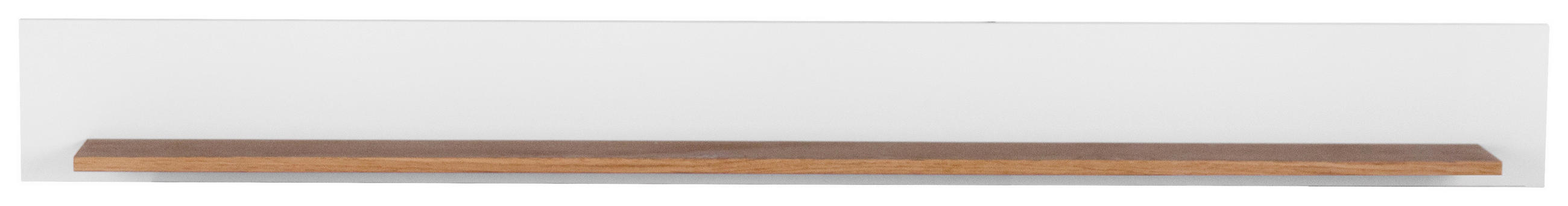 WANDBOARD Eiche furniert Weiß, Eichefarben  - Eichefarben/Weiß, MODERN, Holz/Holzwerkstoff (159/17/14cm) - Carryhome