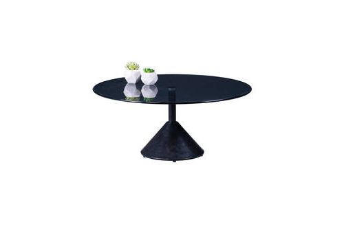 COUCHTISCH Sicherheitsglas 80/80/40 cm rund Grau, Schwarz  - Schwarz/Grau, Trend, Glas/Metall (80/80/40cm) - Boxxx