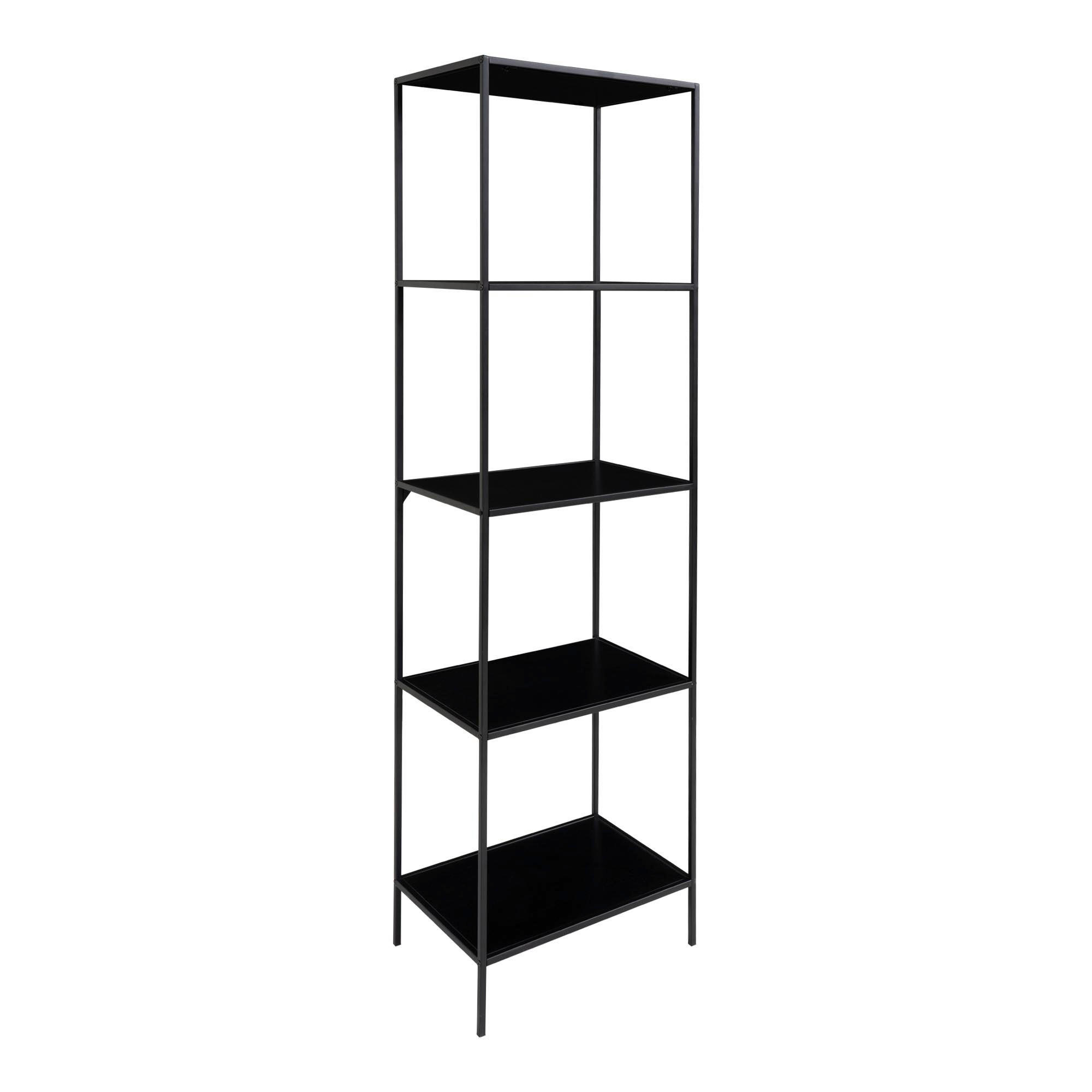 REGAL Schwarz  - Schwarz, Design, Holzwerkstoff/Metall (51/170/36cm) - MID.YOU