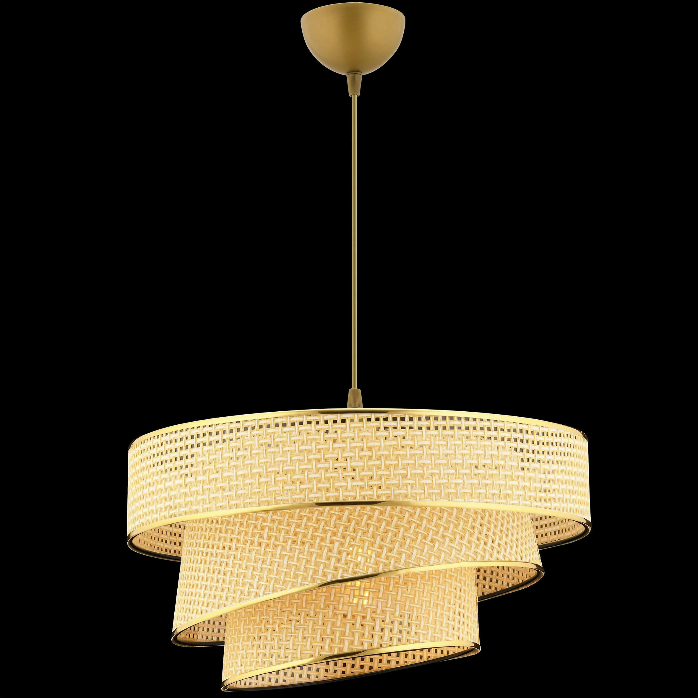 HÄNGELEUCHTE 40/72 cm   - Beige, Design, Textil/Metall (40/72cm) - P & B