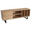 KOMODA - NISKA   150/55/40 cm   boje hrasta   - boje hrasta/crna, Design, drvni materijal/metal (150/55/40cm) - Livetastic