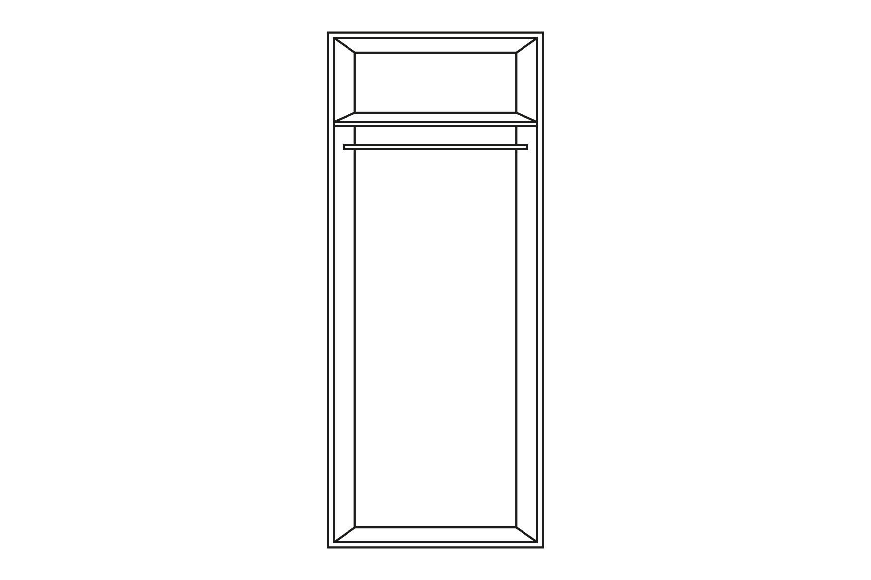 DREHTÜRENSCHRANK 91/197/54 cm 2-türig  - Silberfarben/Weiß, Design, Holzwerkstoff/Kunststoff (91/197/54cm) - Boxxx