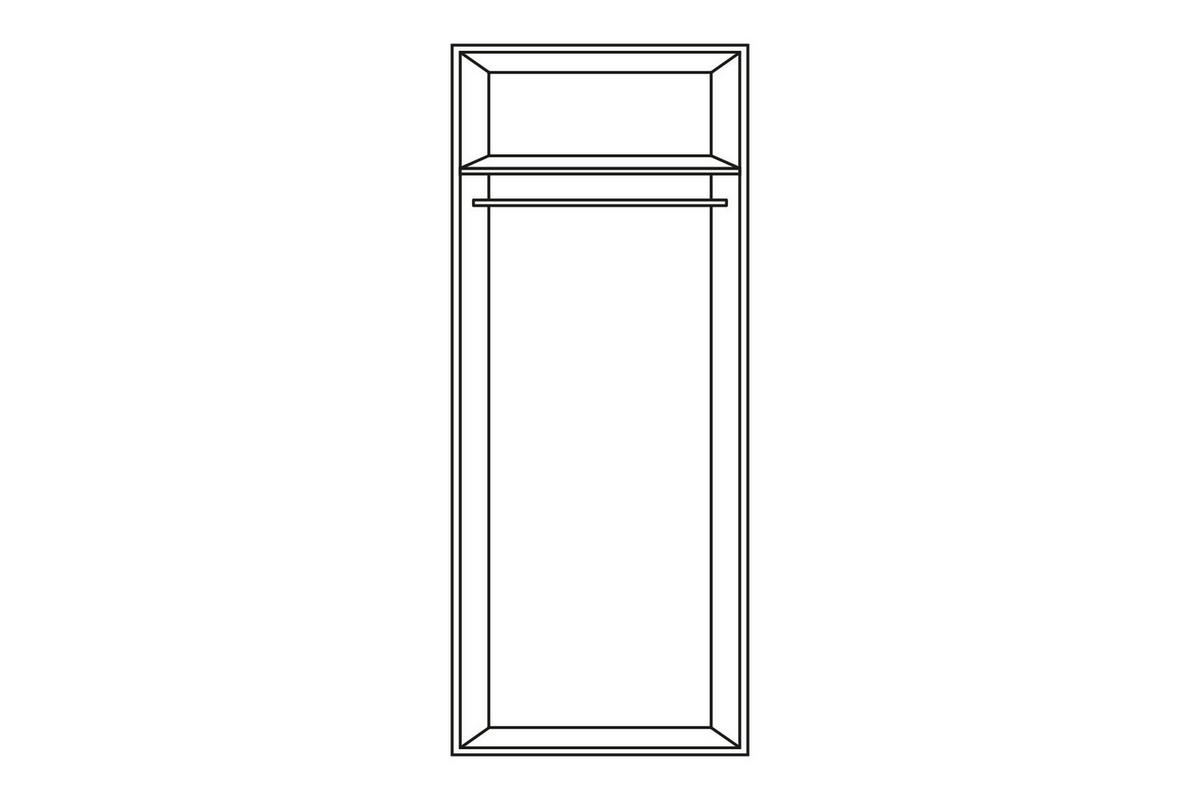 DREHTÜRENSCHRANK in Weiss, Sonoma Eiche  - Weiss/Silberfarben, Design, Holzwerkstoff/Metall (91/197/54cm) - Boxxx
