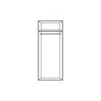 DREHTÜRENSCHRANK 101/197/60 cm 2-türig Eichefarben  - Eichefarben/Silberfarben, Design, Glas/Holzwerkstoff (101/197/60cm) - Novel