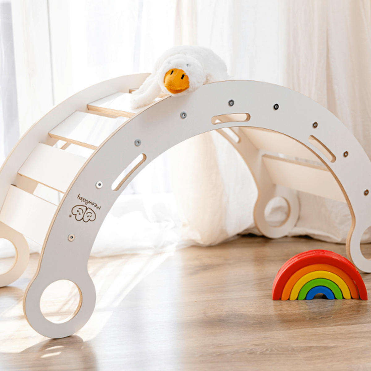 KINDER-SCHAUKELSESSEL  - Weiß, Basics, Holzwerkstoff (75/38/39cm)