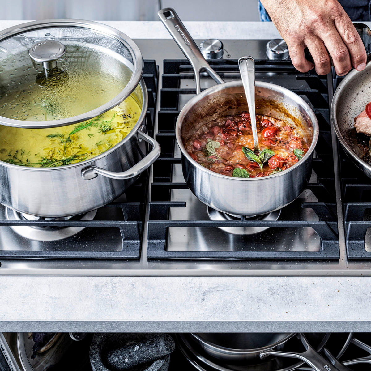 KASSEROLLE Multi-Ply Stainless Steel 4.9 l  - Edelstahlfarben, Basics, Glas/Metall (24cm) - Kitchenaid