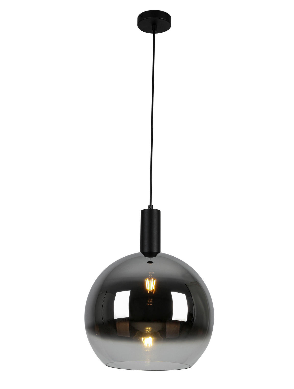 LUSTER  35/150 cm      - boja hroma/crna, Konvencionalno, staklo/metal (35/150cm) - Dieter Knoll