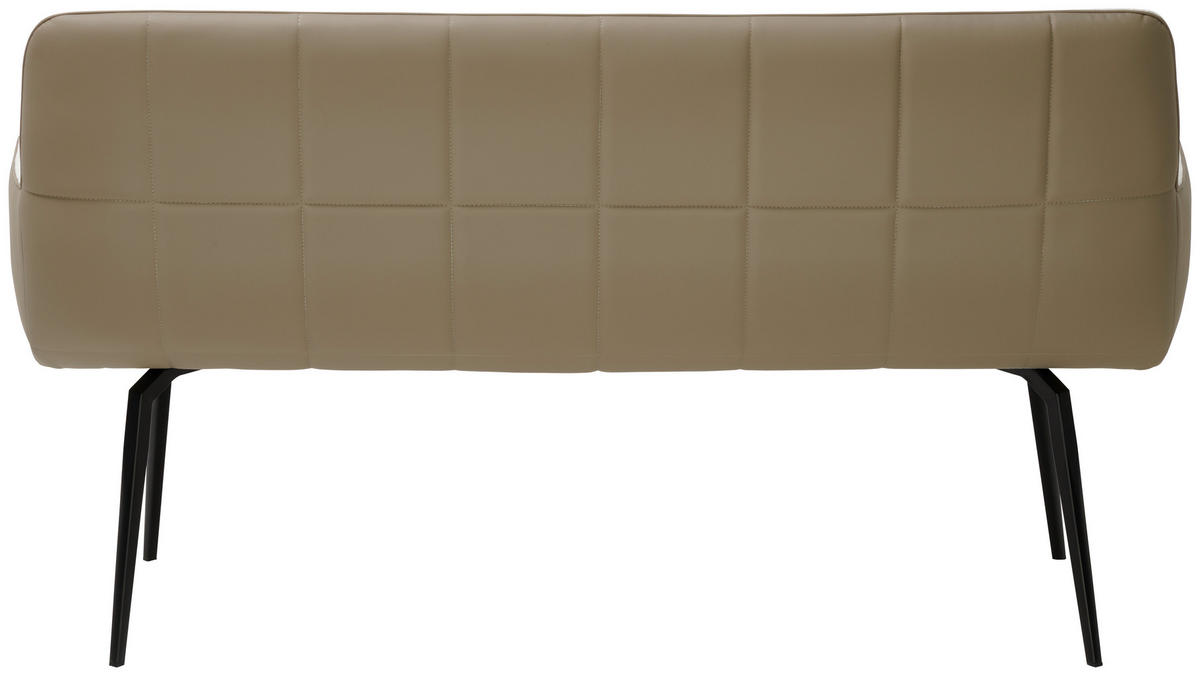 SITZBANK in Metall, Textil Hellbraun, Beige  - Hellbraun/Beige, MODERN, Textil/Metall (162/88/63cm) - Livetastic