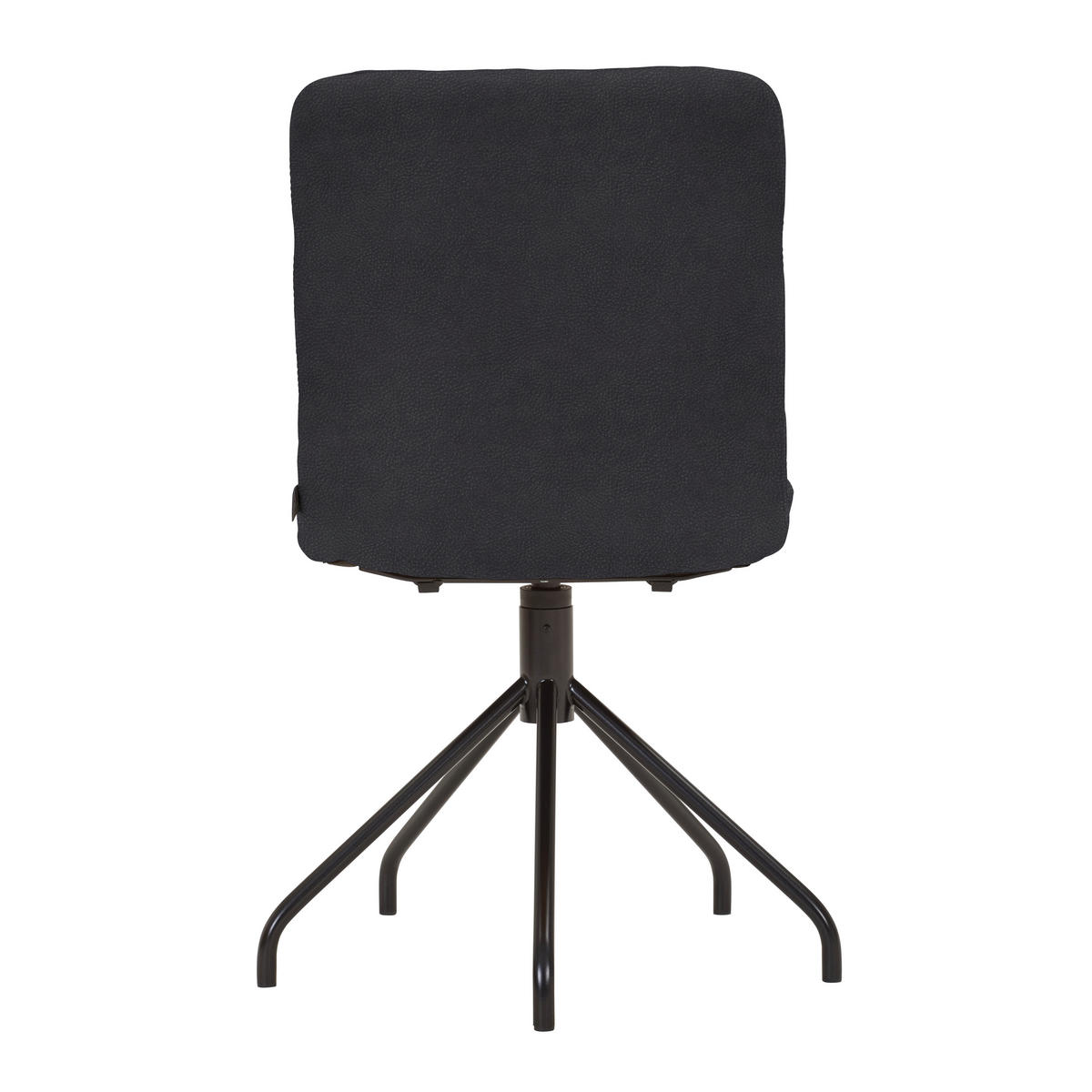 STUHL  in Stahl Echtleder naturbelassen Metall, Leder  - Schwarz, Design, Leder/Metall (52/90/60cm) - Bacher