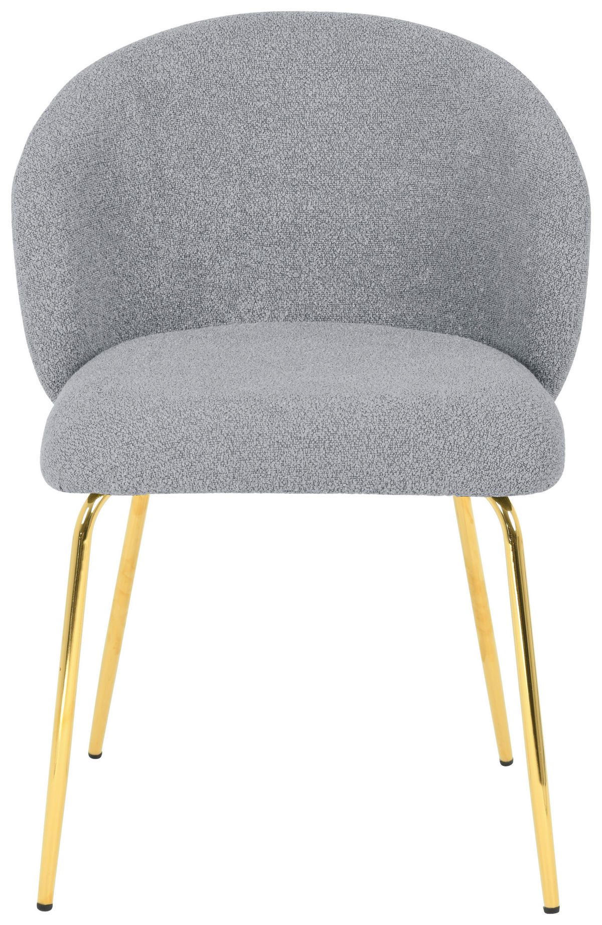 STUHL  in Eisen Bouclé  - Goldfarben/Grau, Design, Textil/Metall (57/79/59cm) - Xora