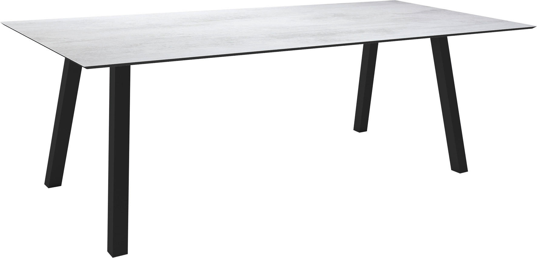 GARTENTISCH Kunststoff Hellgrau rechteckig  - Anthrazit/Hellgrau, MODERN, Kunststoff/Metall (220/100/75cm) - Stern