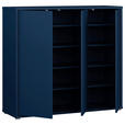 SCHUHSCHRANK  in 109,2/99,1/34,9 cm  - Dunkelblau/Grau, MODERN, Holzwerkstoff/Kunststoff (109,2/99,1/34,9cm) - Carryhome