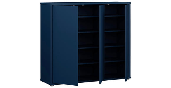 SCHUHSCHRANK  in 109,2/99,1/34,9 cm  - Dunkelblau/Grau, MODERN, Holzwerkstoff/Kunststoff (109,2/99,1/34,9cm) - Carryhome