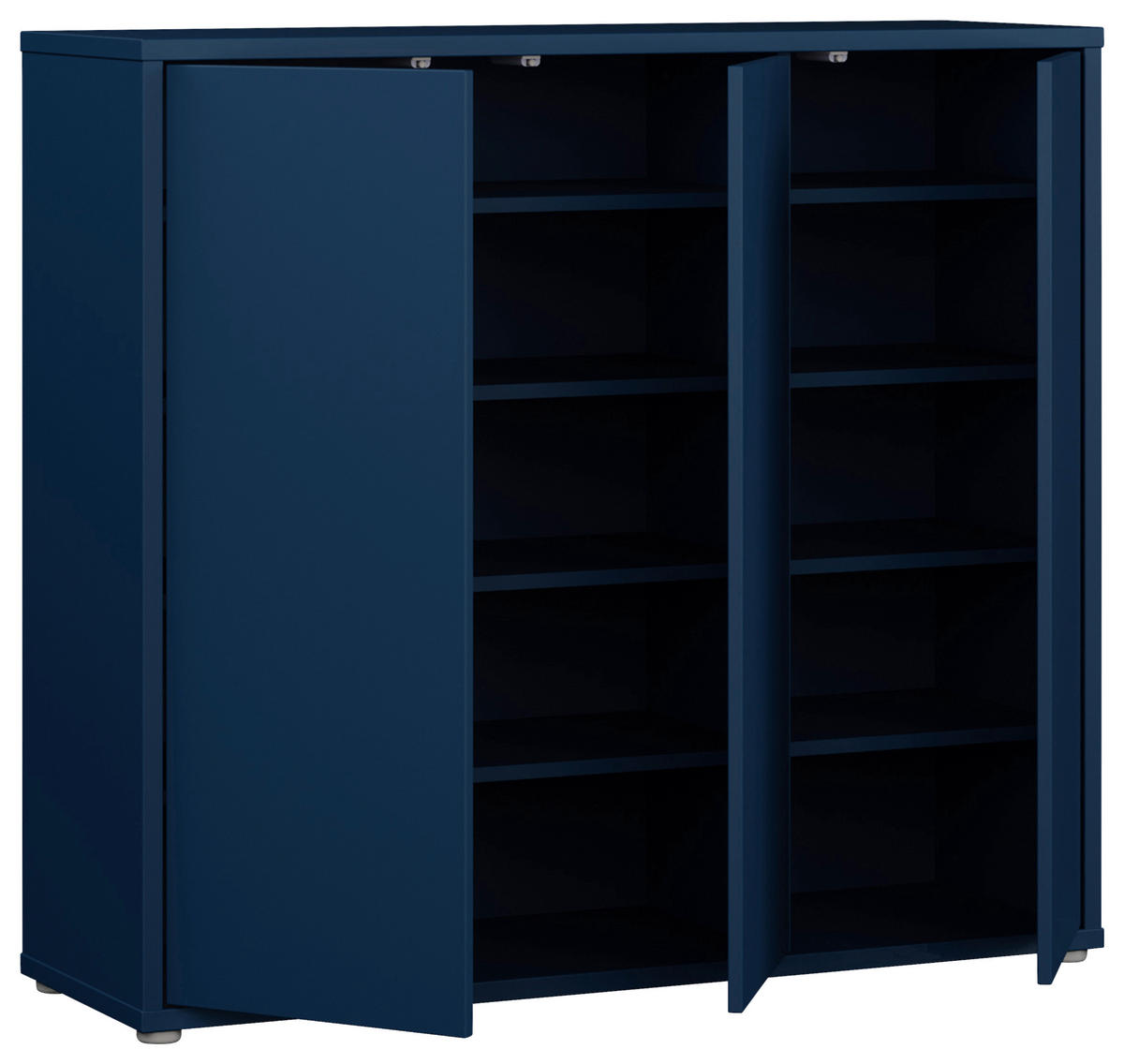 SCHUHSCHRANK  in 109,2/99,1/34,9 cm  - Dunkelblau/Grau, MODERN, Holzwerkstoff/Kunststoff (109,2/99,1/34,9cm) - Carryhome